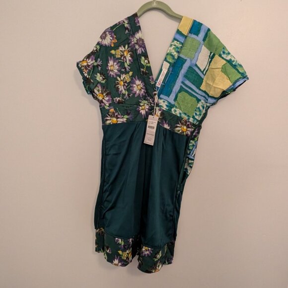 Forla Paris dress Floral Size L Green Marque BT Modelle Depose NWT - Picture 5 of 5